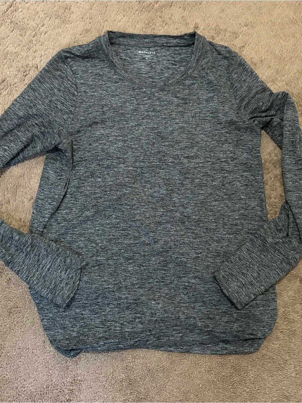 Athleta Charcoal Heather Crewneck Sweater
